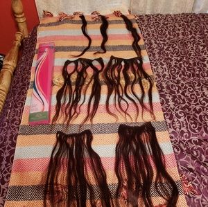 Remy 7 pc 18 in clip on hair extensions- expresso